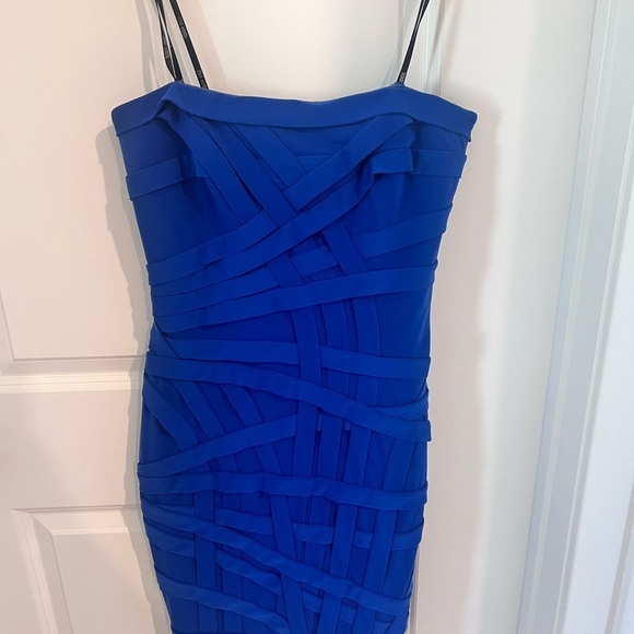 Tadashi Shoji Royal Blue Bandage Dress Size Small - Picture 4 of 11
